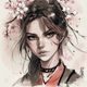 樱花绘师头像，专业同人插画创作者，擅长火影角色写实风格绘画