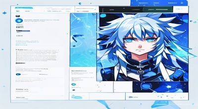 Pixiv同人创作平台界面展示，火影忍者同人作品展示页，蓝白色调专业感强